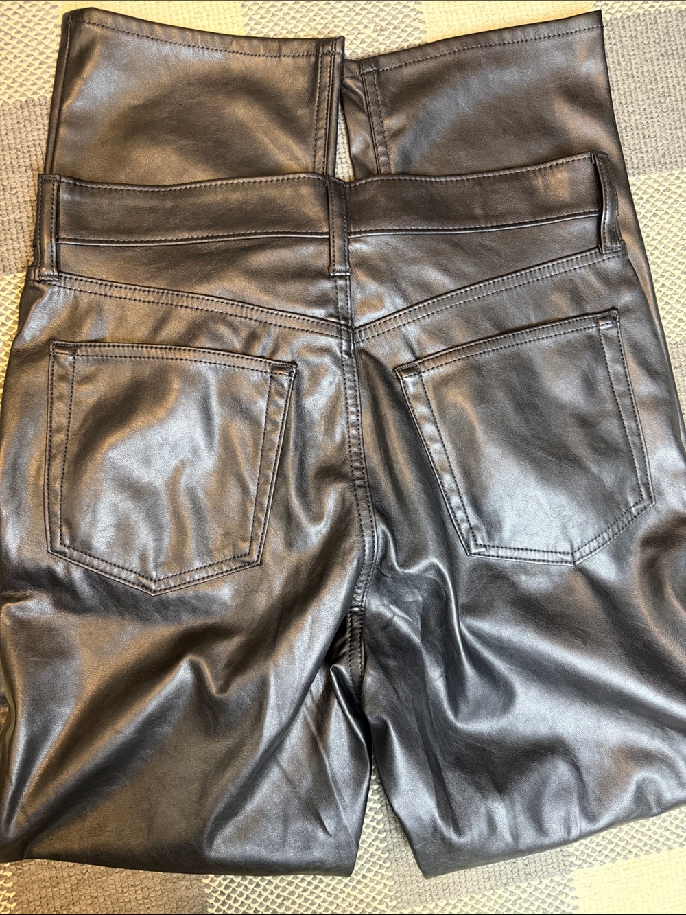 Gap Cheeky Straight High Rise Vegan Leather pants 10 - Picture 3 of 7